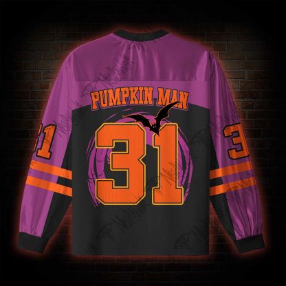 Pumpkin Man 31 Horror V-Neck Long Sleeve Jersey