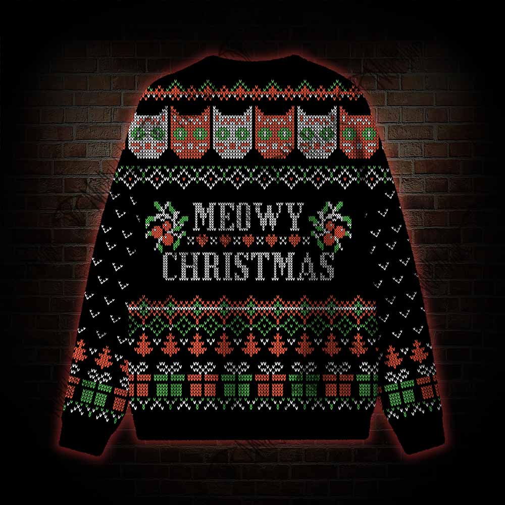 Meowy Christmas Ugly Sweatshirts