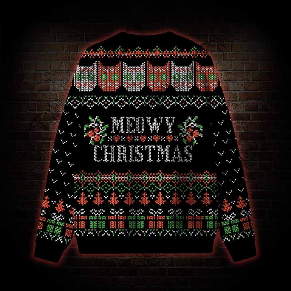 Meowy Christmas Ugly Sweatshirts