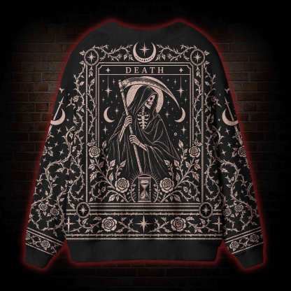 The Death Tarot Card Cardigan Sweater