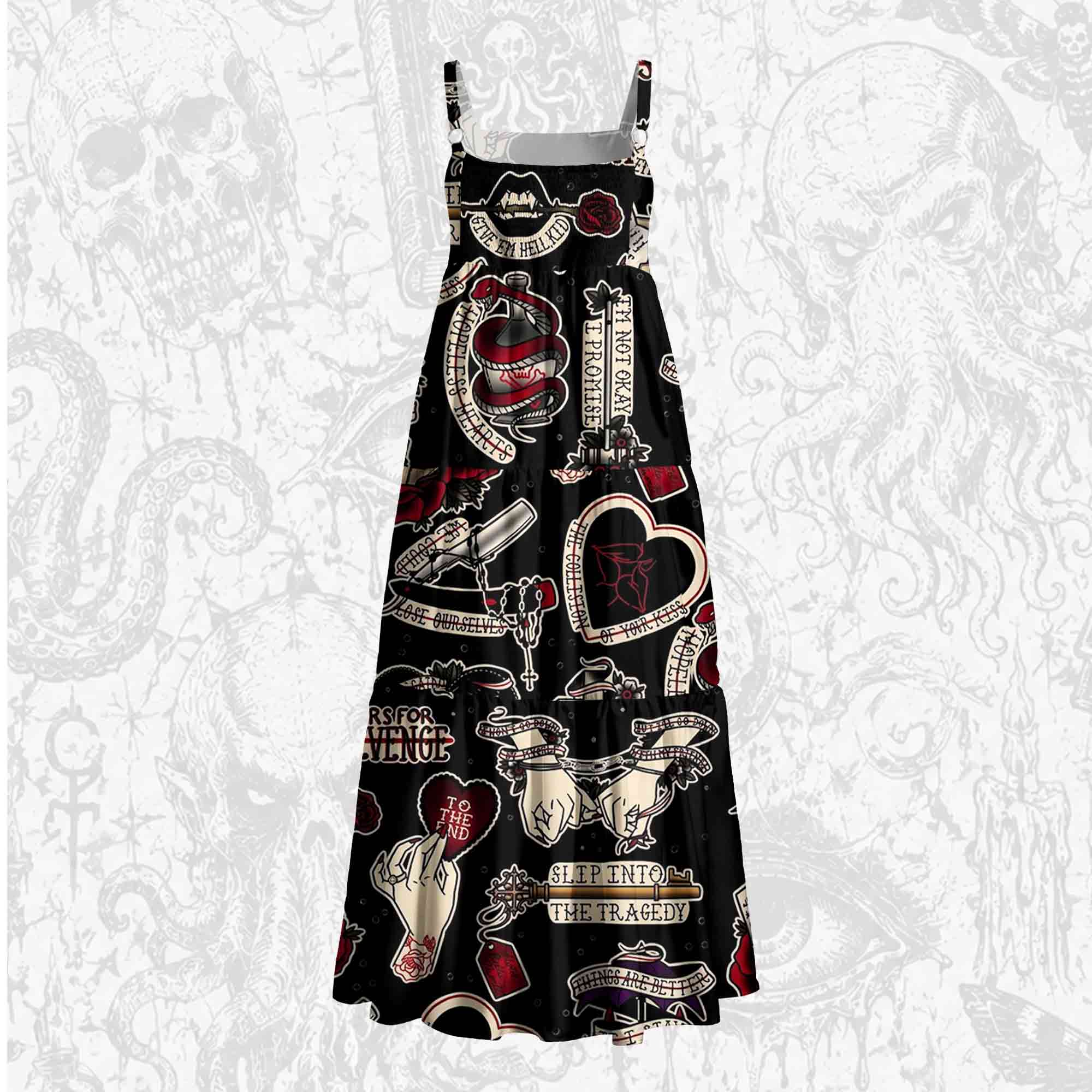 Not Okay Wide Straps Maxi Dress