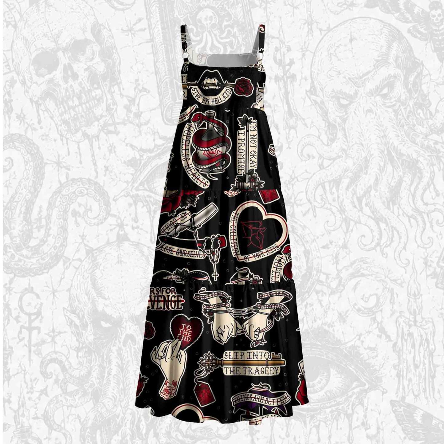 Not Okay Wide Straps Maxi Dress