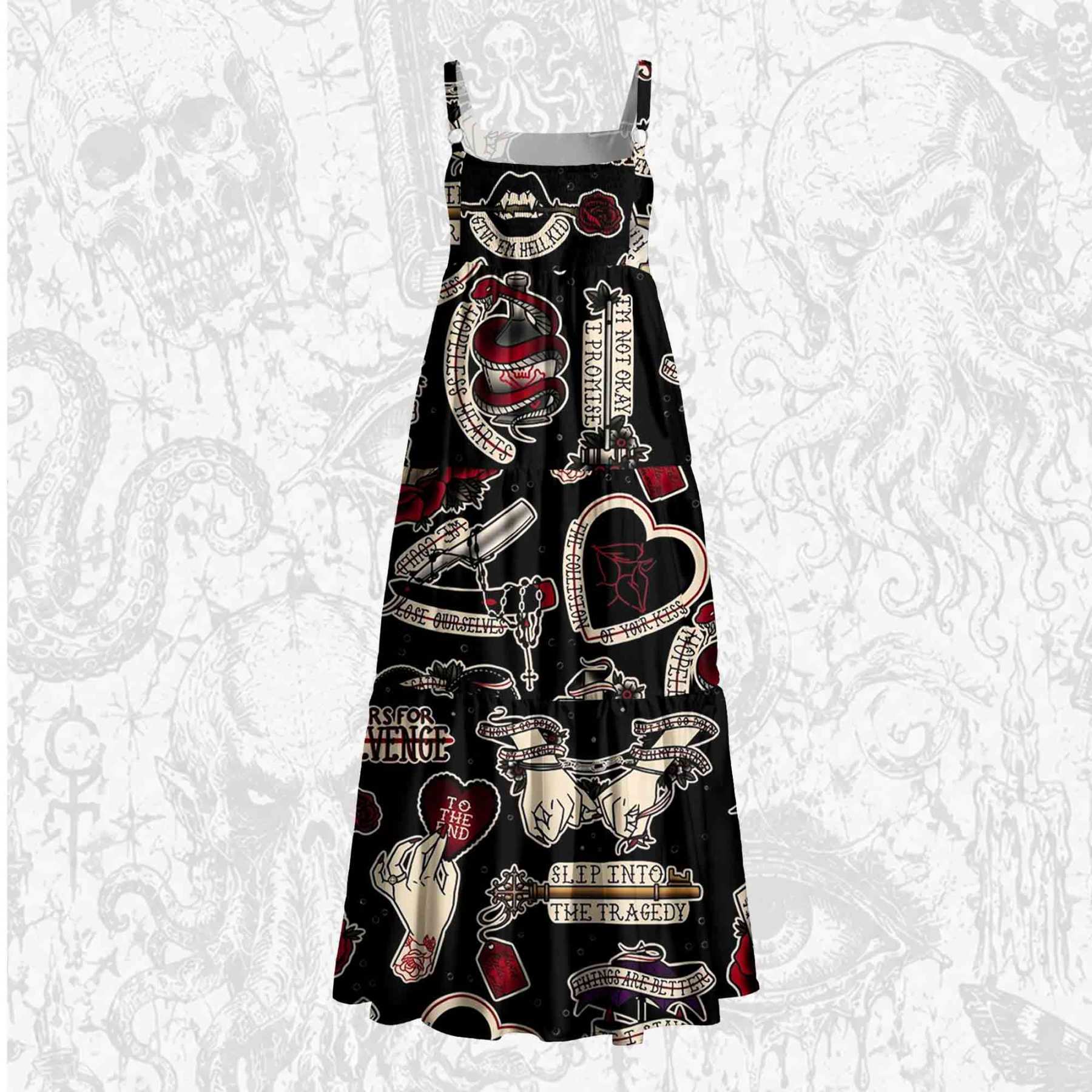 Not Okay Wide Straps Maxi Dress