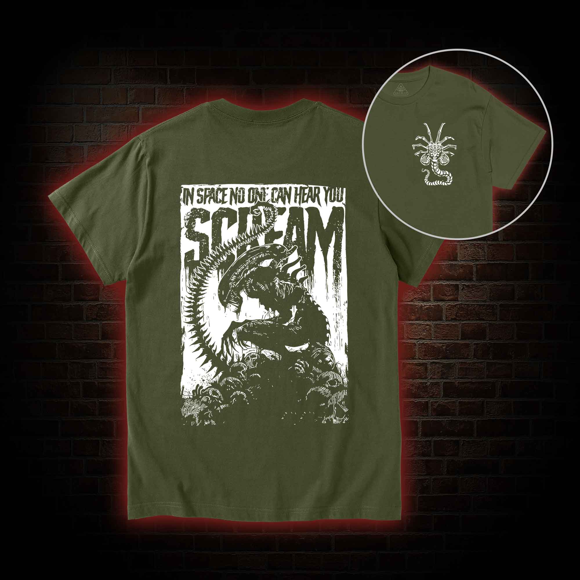 In Space No One Can Hear You Scream Back Print T-Shirt