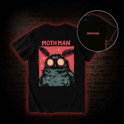 Cryptid Mothman Back Print T-Shirt