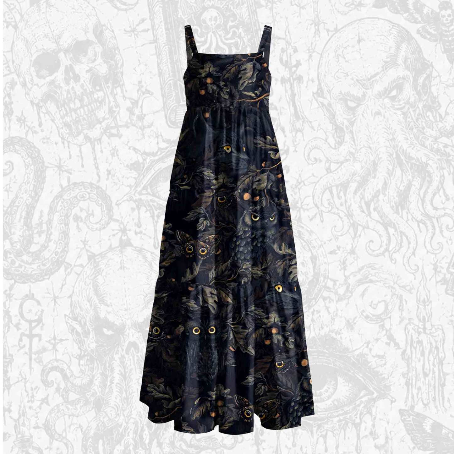 Fit In Wide Straps Maxi Dress