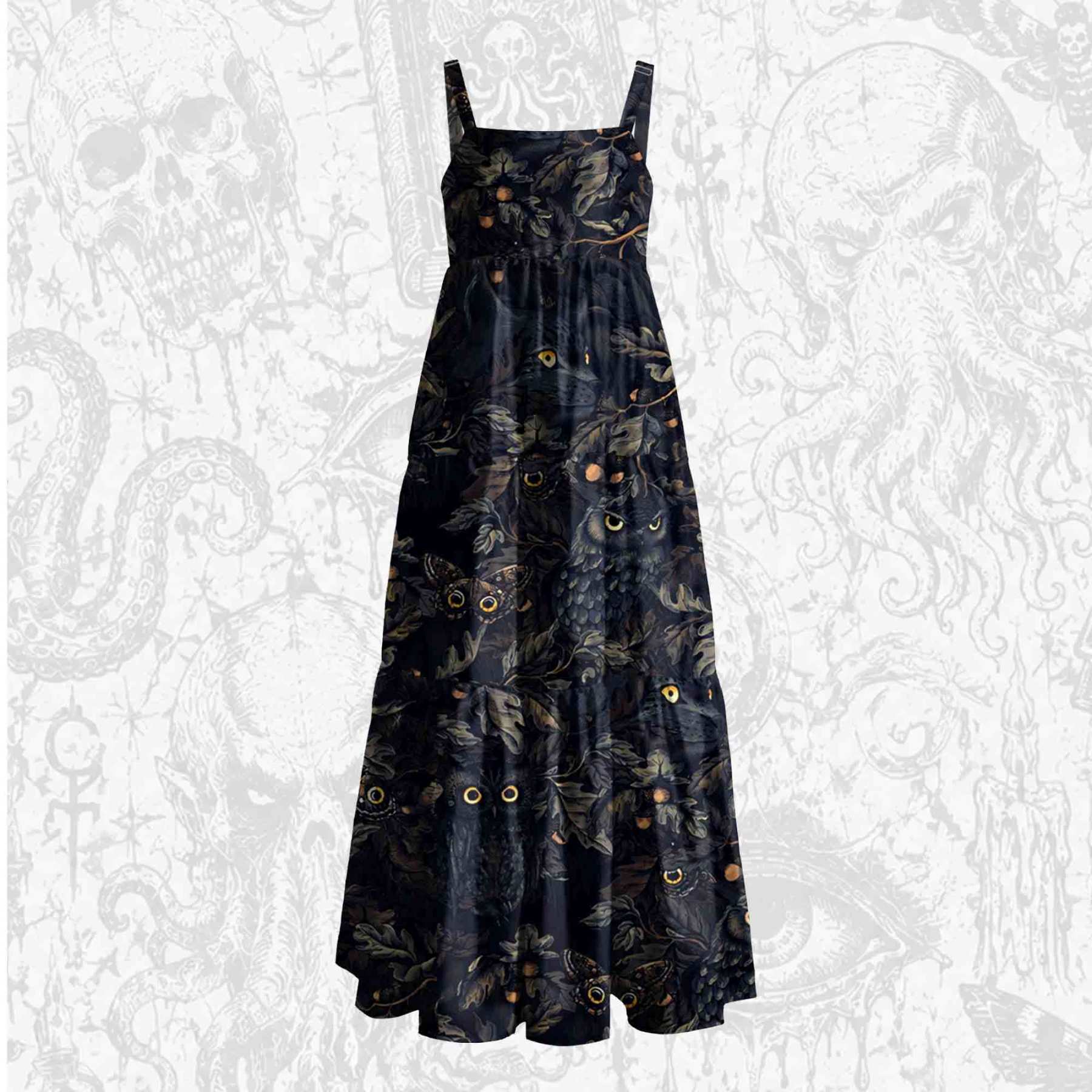 Fit In Wide Straps Maxi Dress
