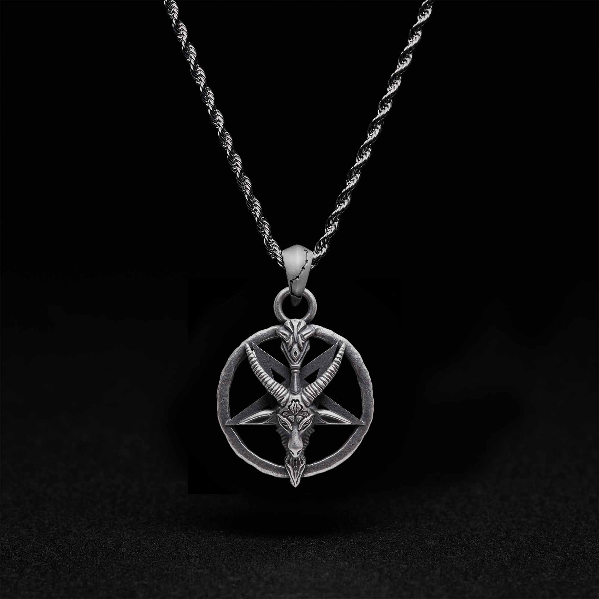 Baphomet Infernal Pentagram Sculptural Necklace