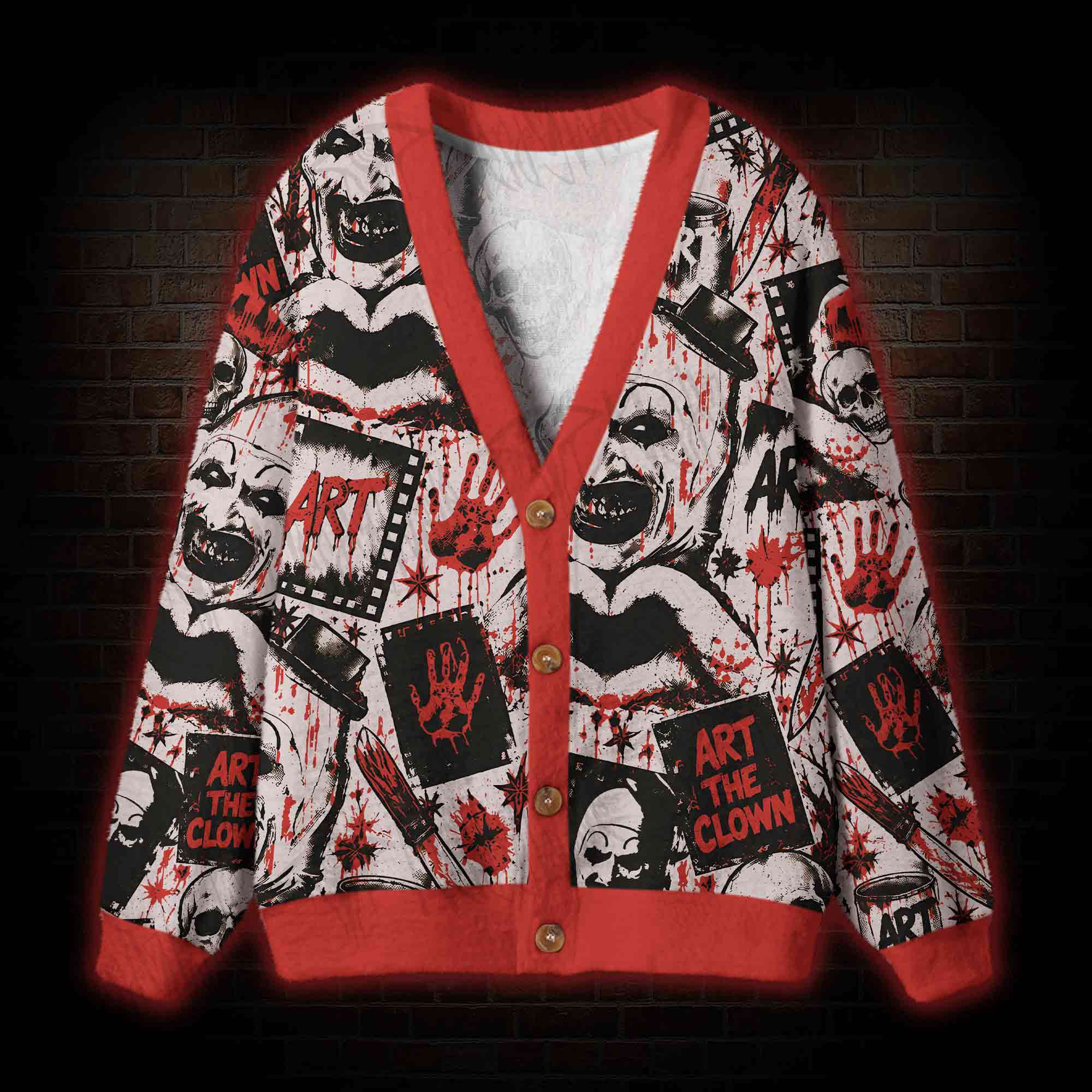 The Clown Retro Cardigan Sweater