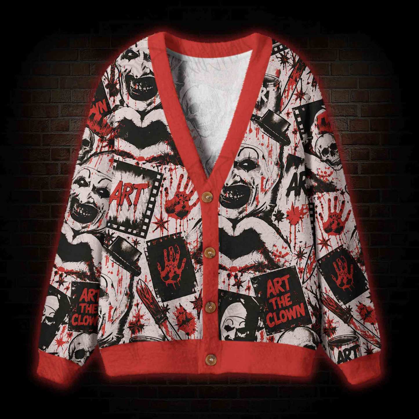 The Clown Retro Cardigan Sweater