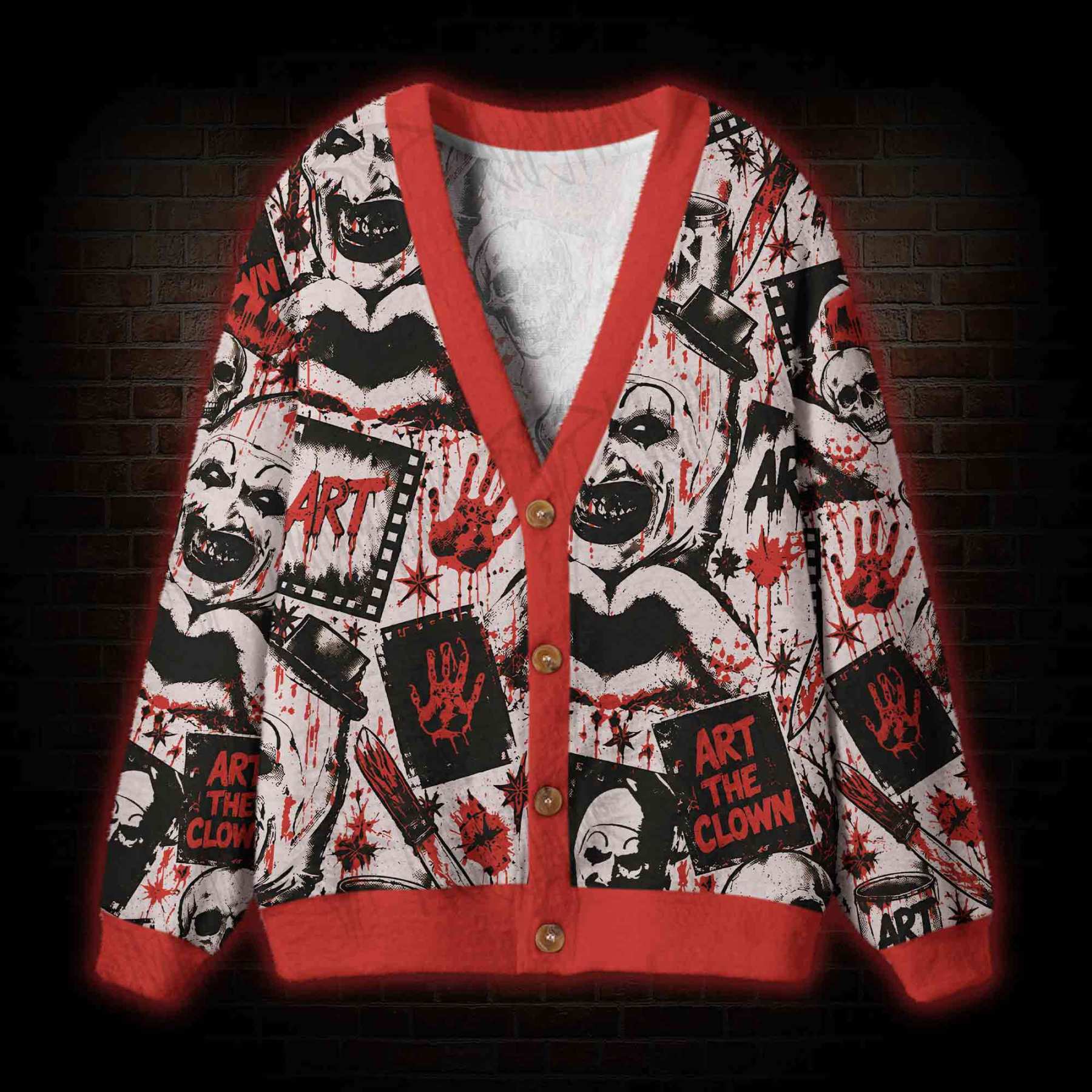 The Clown Retro Cardigan Sweater