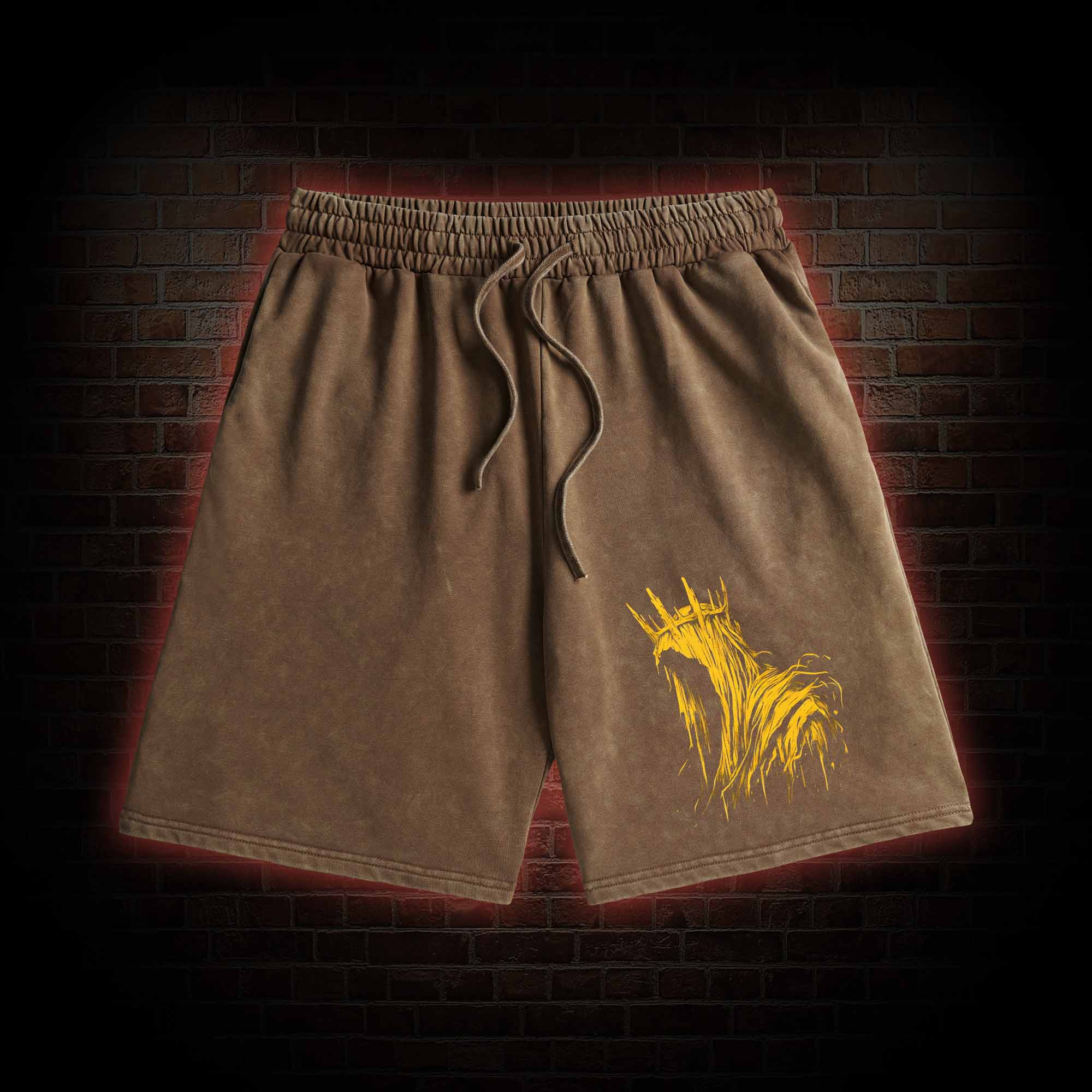 The King in Yellow Cthulhu Washed Shorts