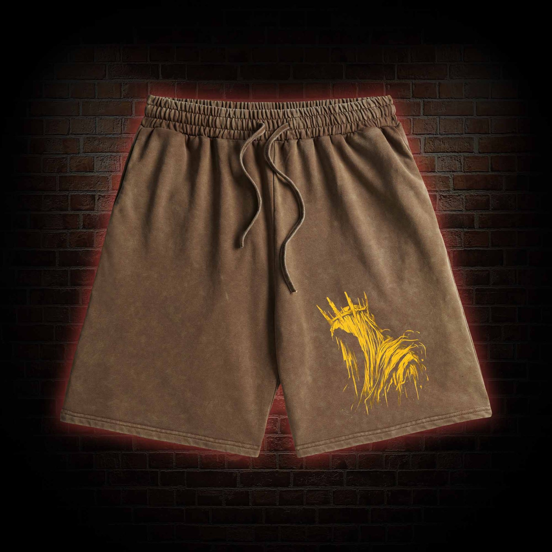 The King in Yellow Cthulhu Washed Shorts