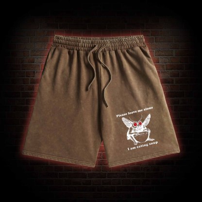 Mothman Eating Soup Washed Shorts
