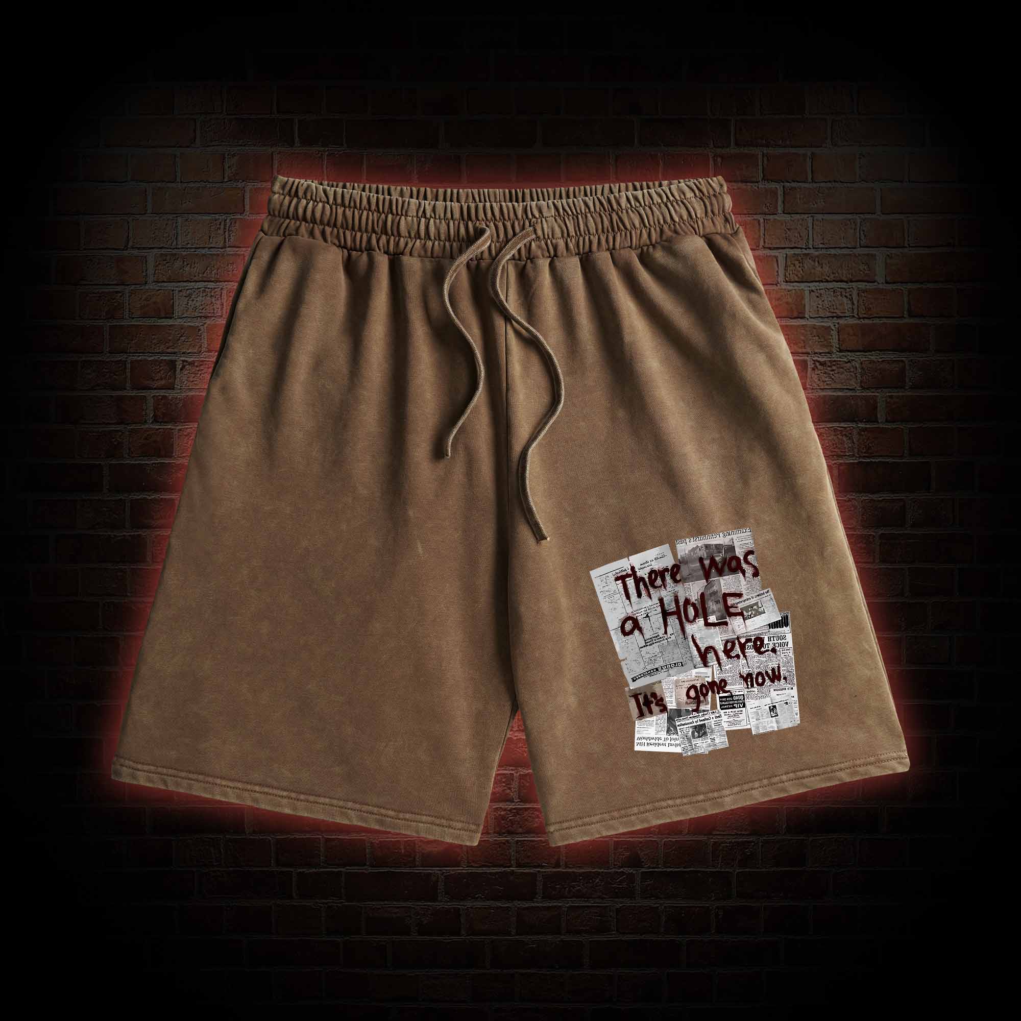 There Was a Hole Washed Shorts