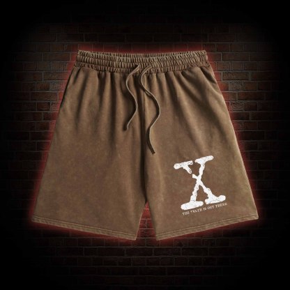 The True is Out There Retro Washed Shorts