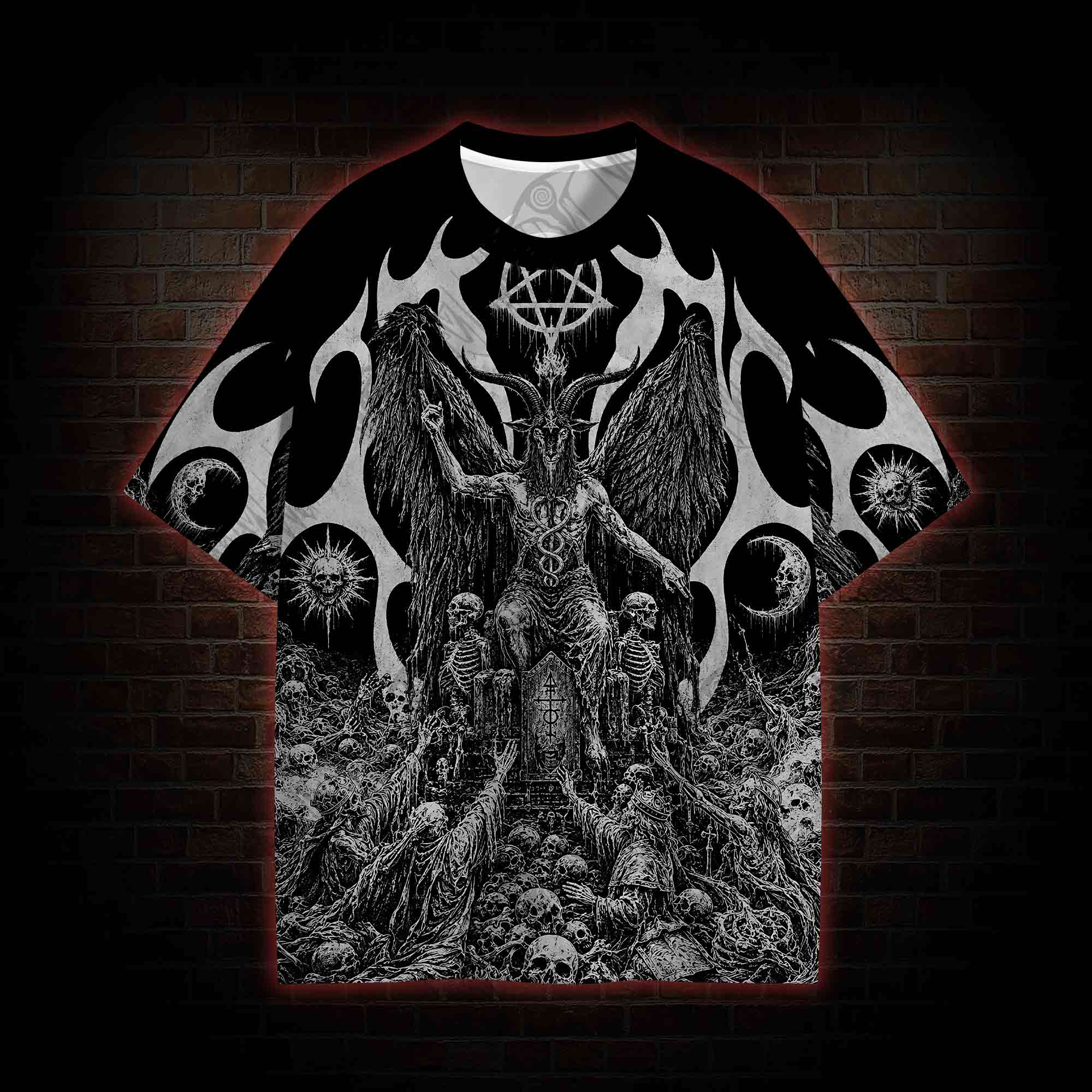 Baphomet’s Skull Throne Eco Graphic T-shirt
