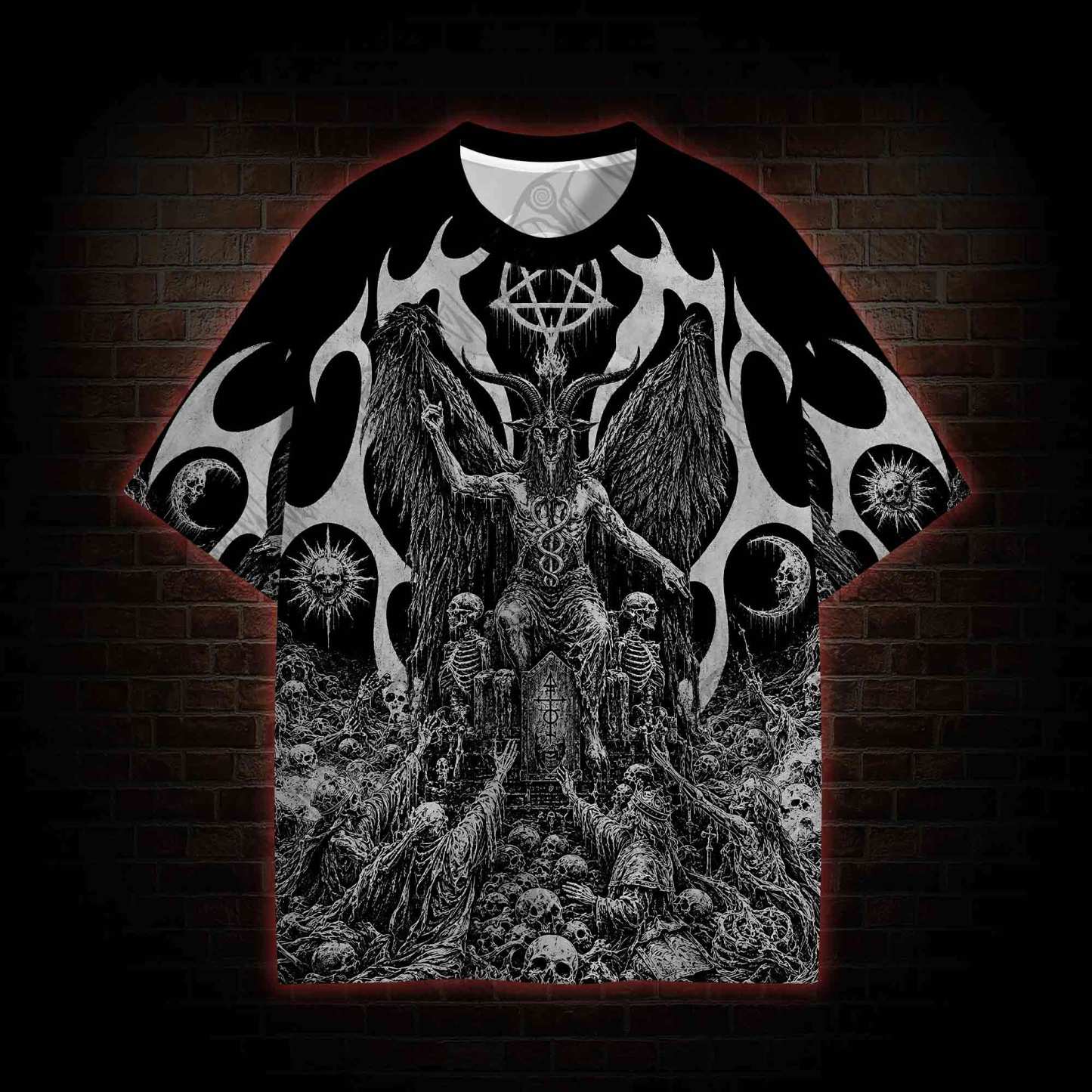 Baphomet’s Skull Throne Eco Graphic T-shirt