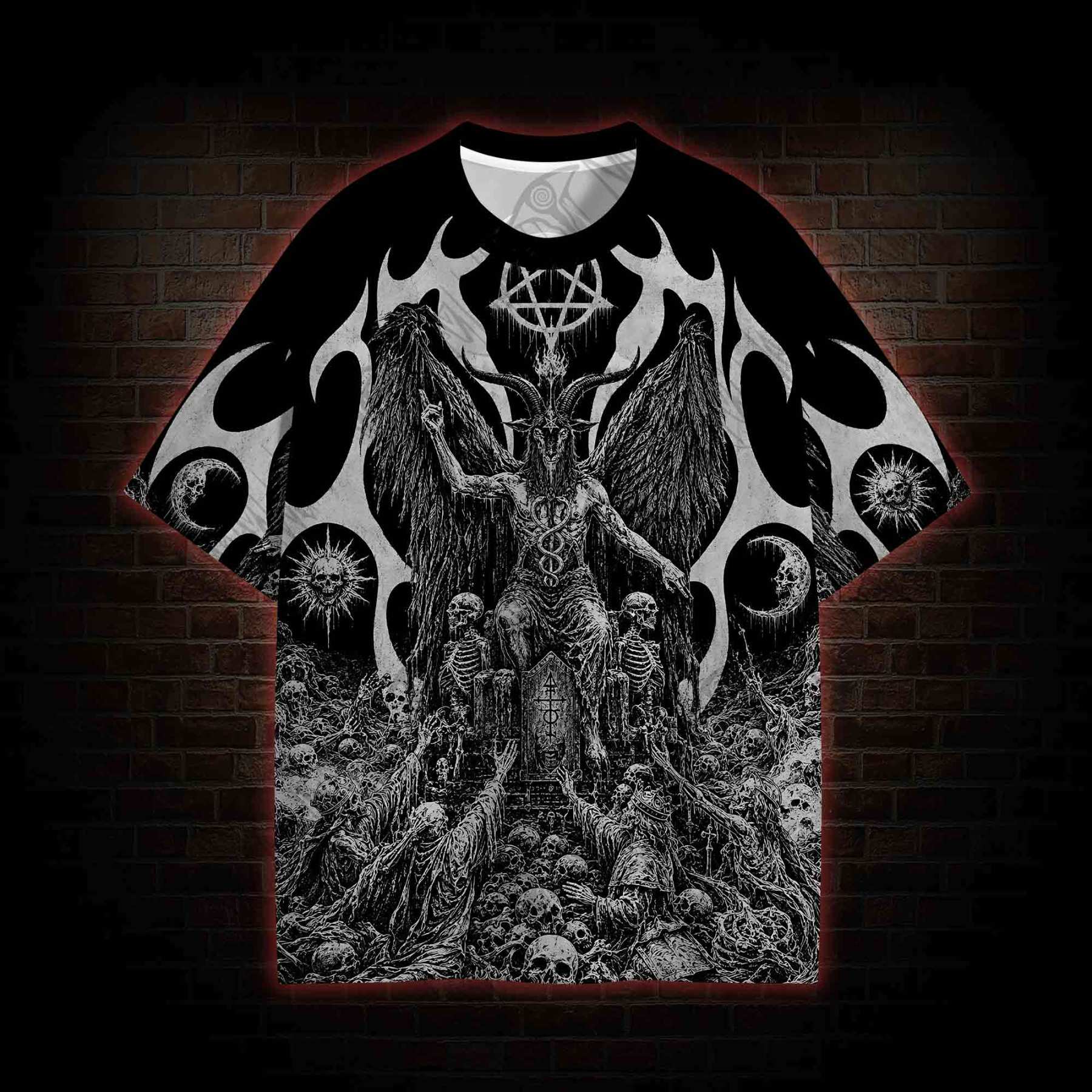 Baphomet’s Skull Throne Eco Graphic T-shirt