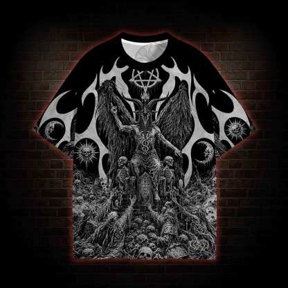 Baphomet’s Skull Throne Eco Graphic T-shirt