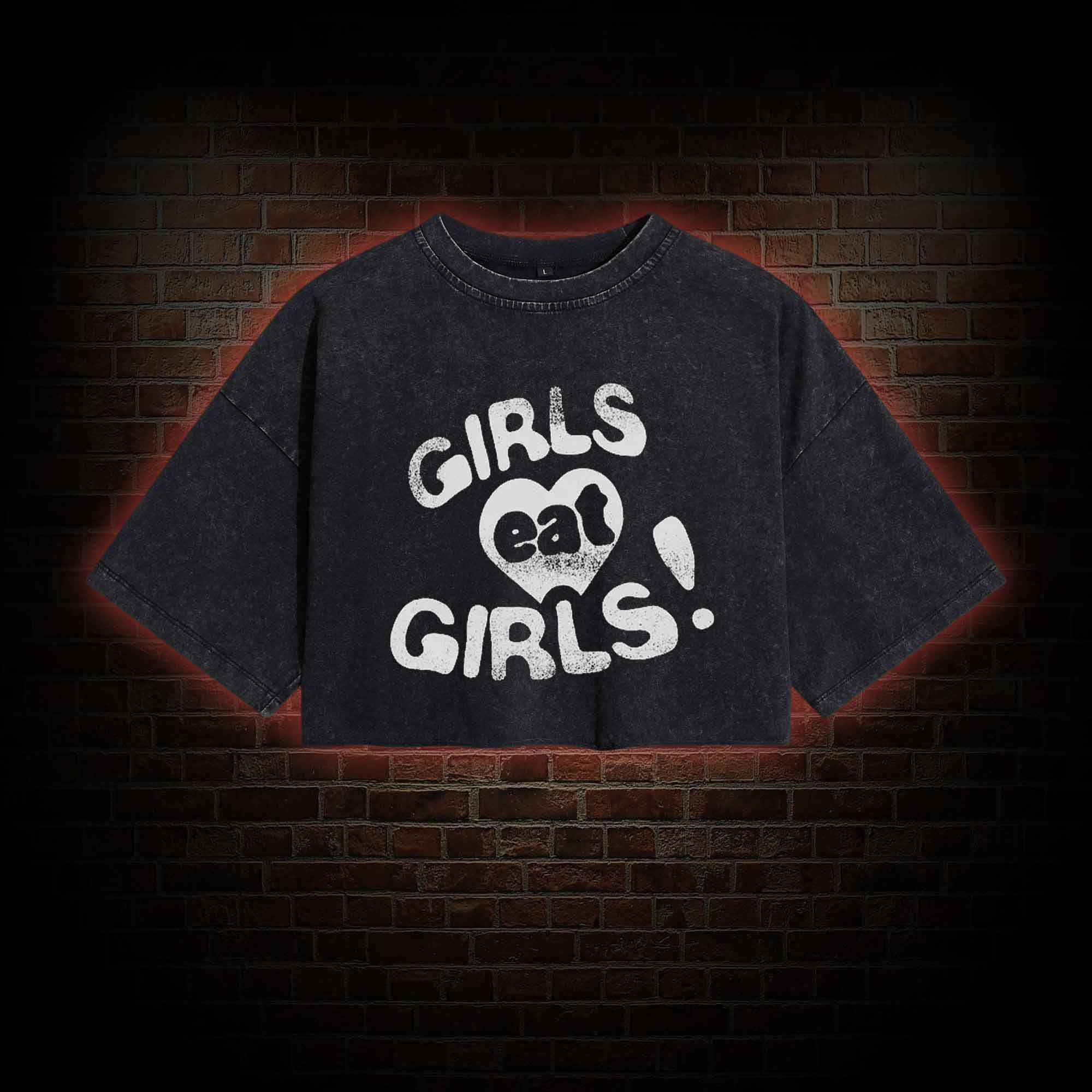 Girls Eat Girls Washed Cropped T-shirts