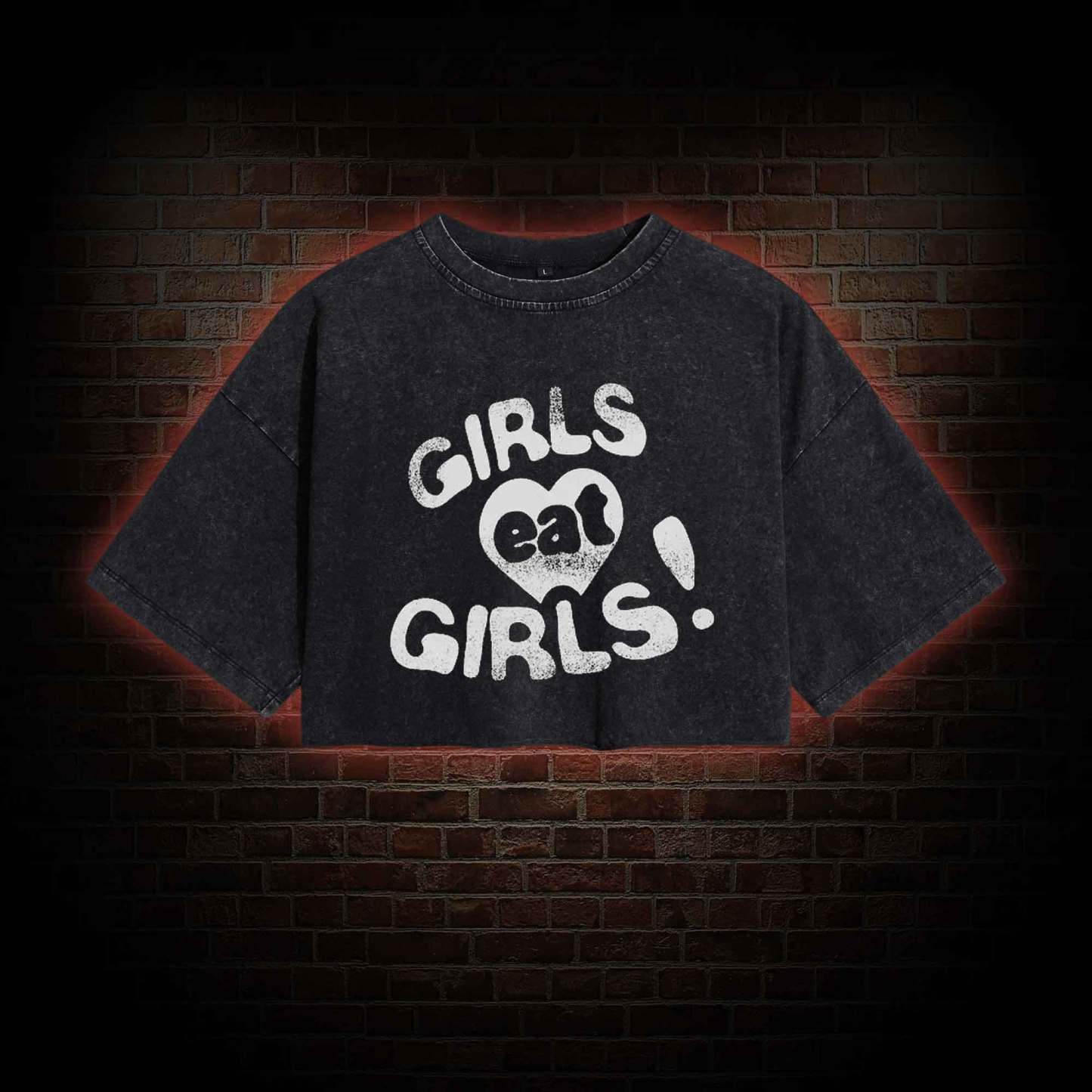 Girls Eat Girls Washed Cropped T-shirts
