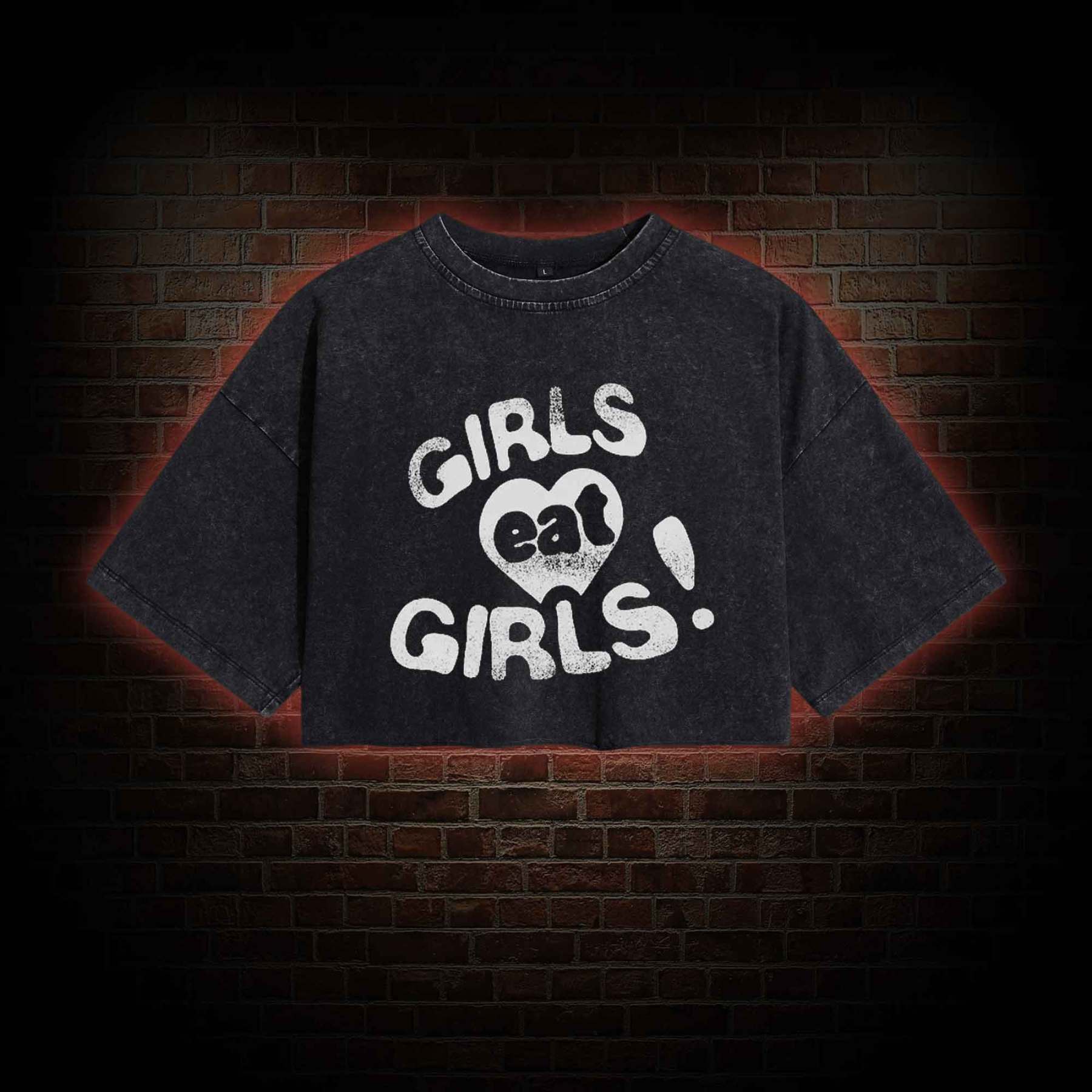 Girls Eat Girls Washed Cropped T-shirts