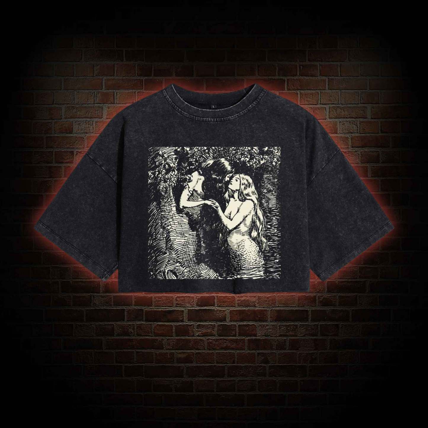 The Nymph and the Dryad Washed Cropped T-shirts