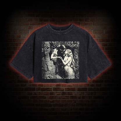 The Nymph and the Dryad Washed Cropped T-shirts