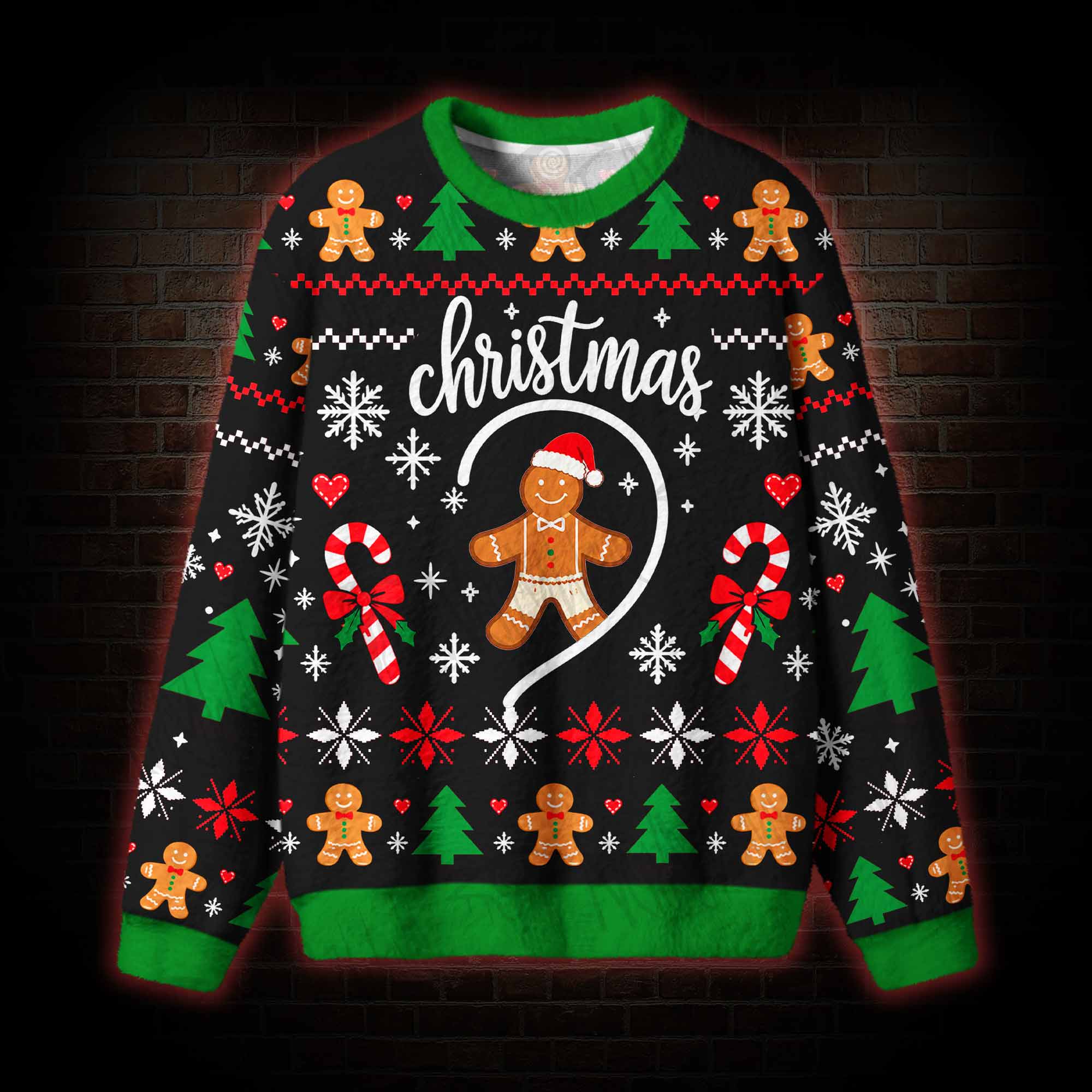 Gingerbread Man Merry Christmas Funny Matching Ugly Sweatshirts