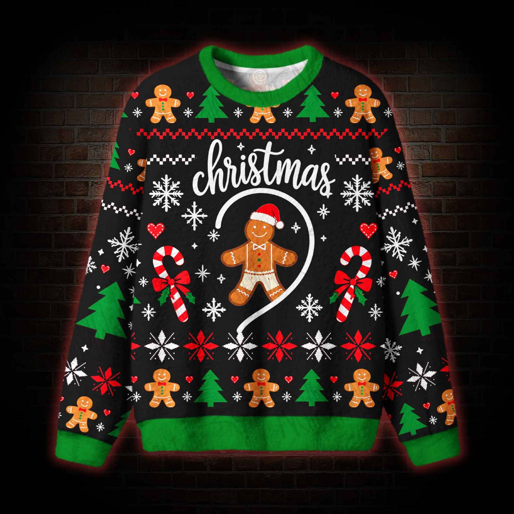 Gingerbread Man Merry Christmas Funny Matching Ugly Sweatshirts