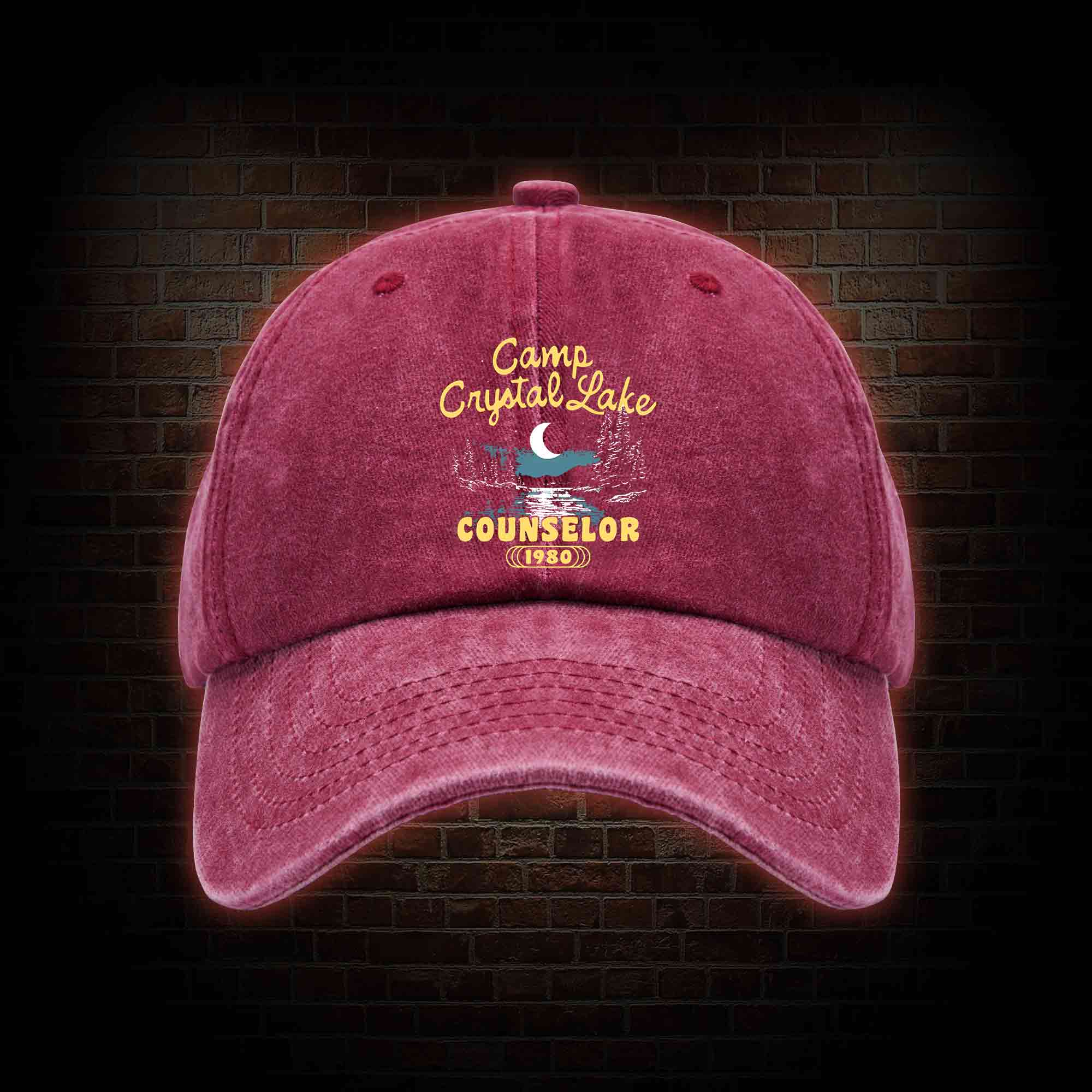 Camp Crystal Lake Counselor Washed Vintage Baseball Cap