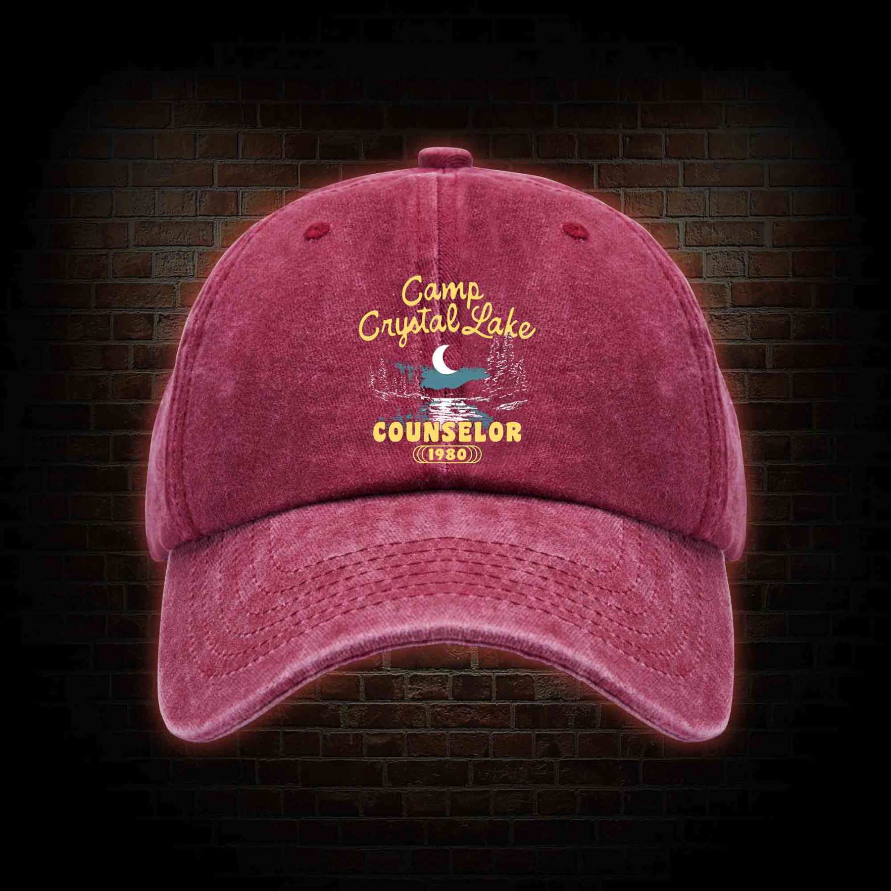 Camp Crystal Lake Counselor Washed Vintage Baseball Cap