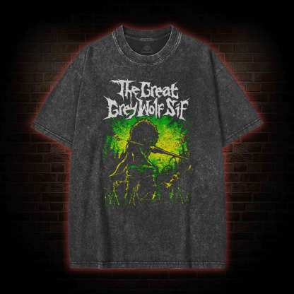 The Great Grey Wolf  Washed T-shirt