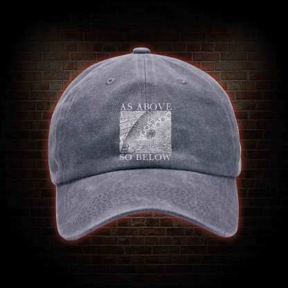 As Above So Below Washed Vintage Baseball Cap