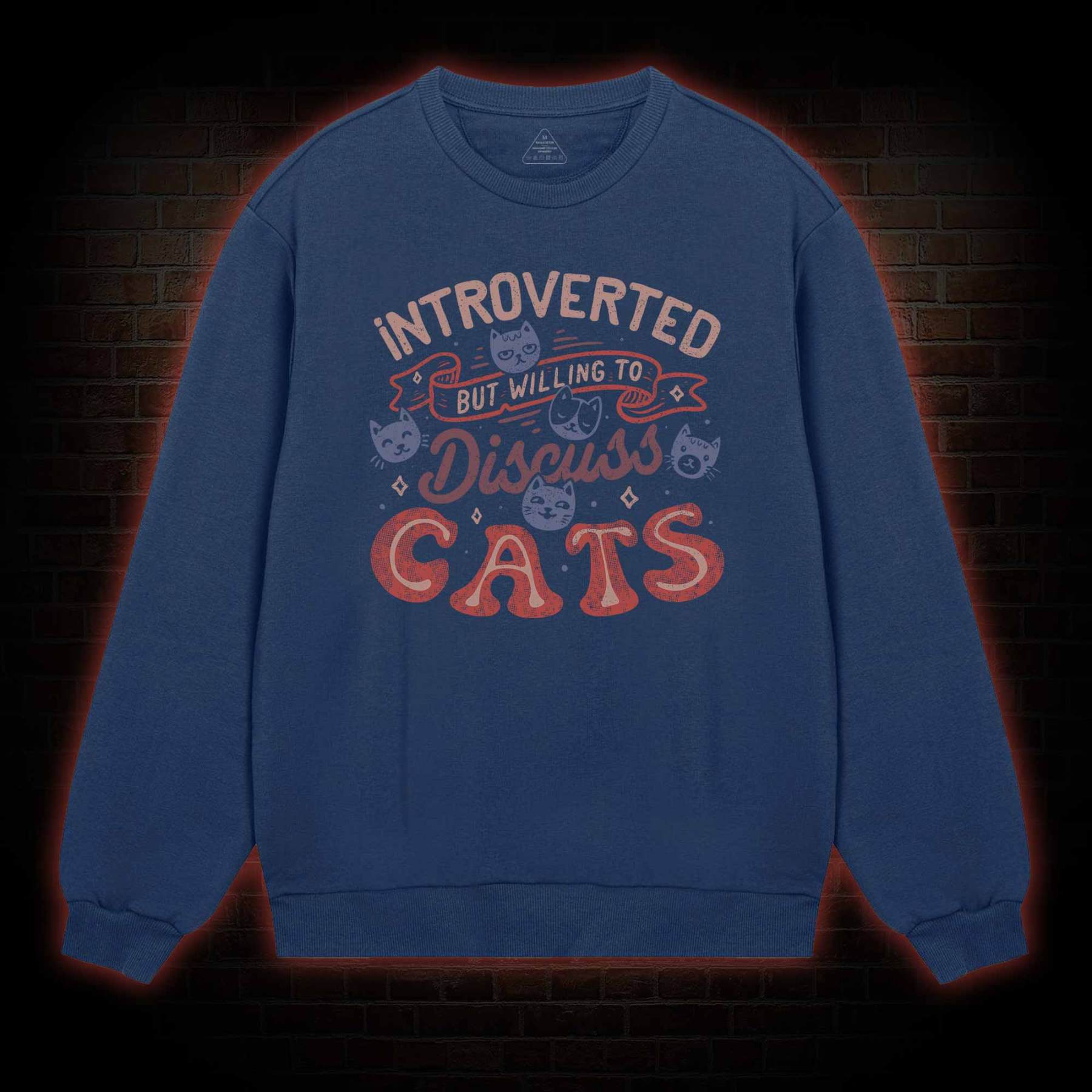 Introverted But Willing To Discuss Cats Sweatshirt