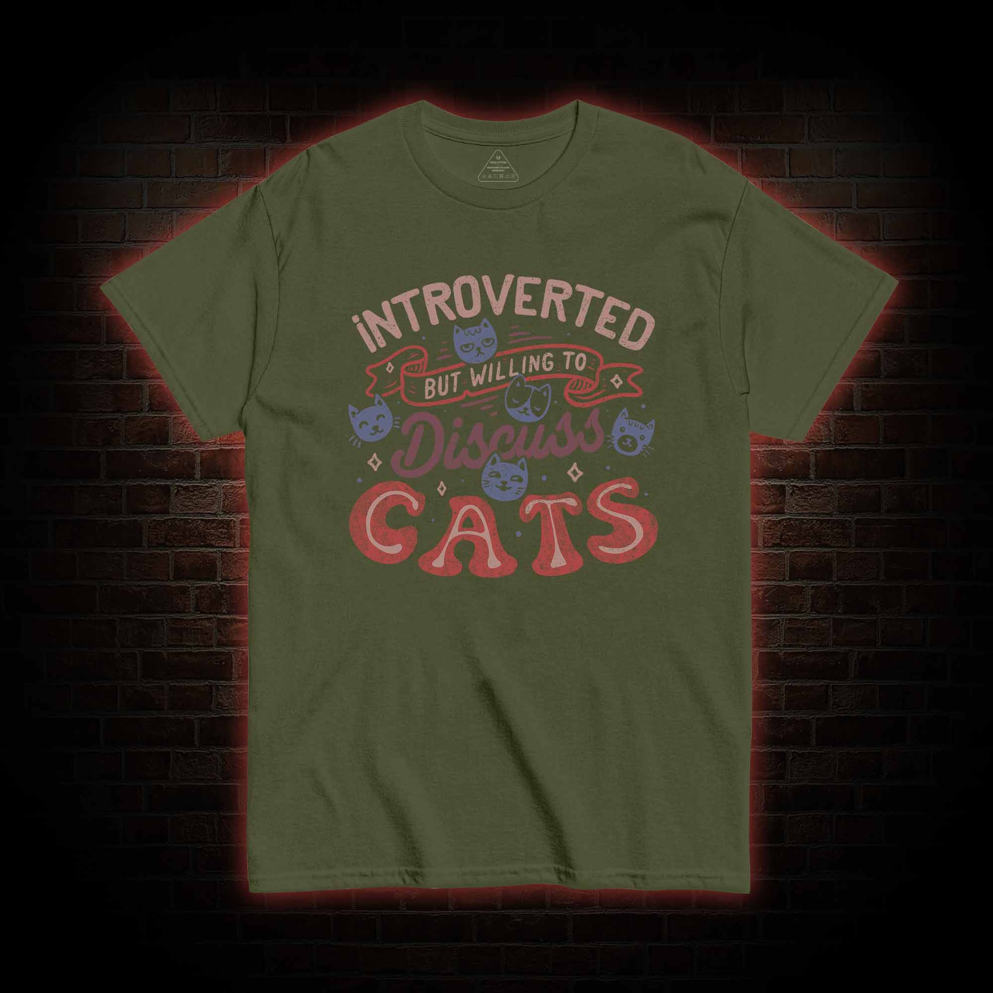 Introverted But Willing To Discuss Cats T-shirt