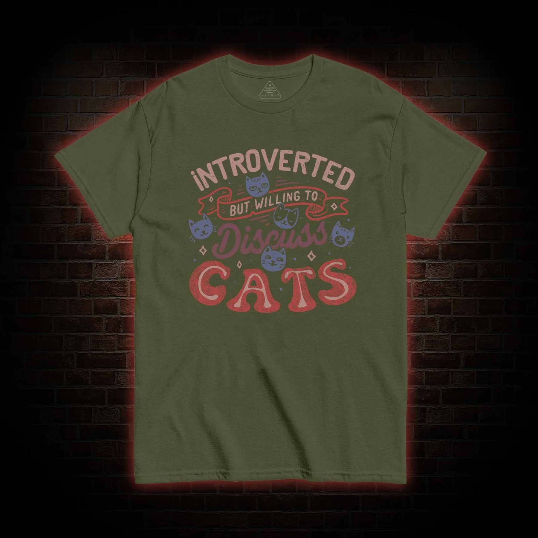 Introverted But Willing To Discuss Cats T-shirt