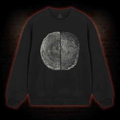 Tree Rings And Fingerprint Sweatshirt
