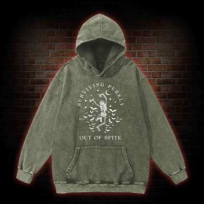 Surviving Purely Out Of Spite Washed Hoodie
