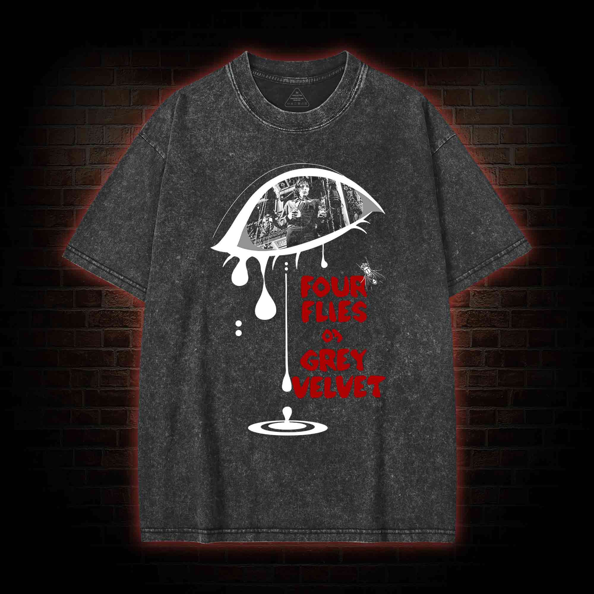 Four Flies Washed T-shirt