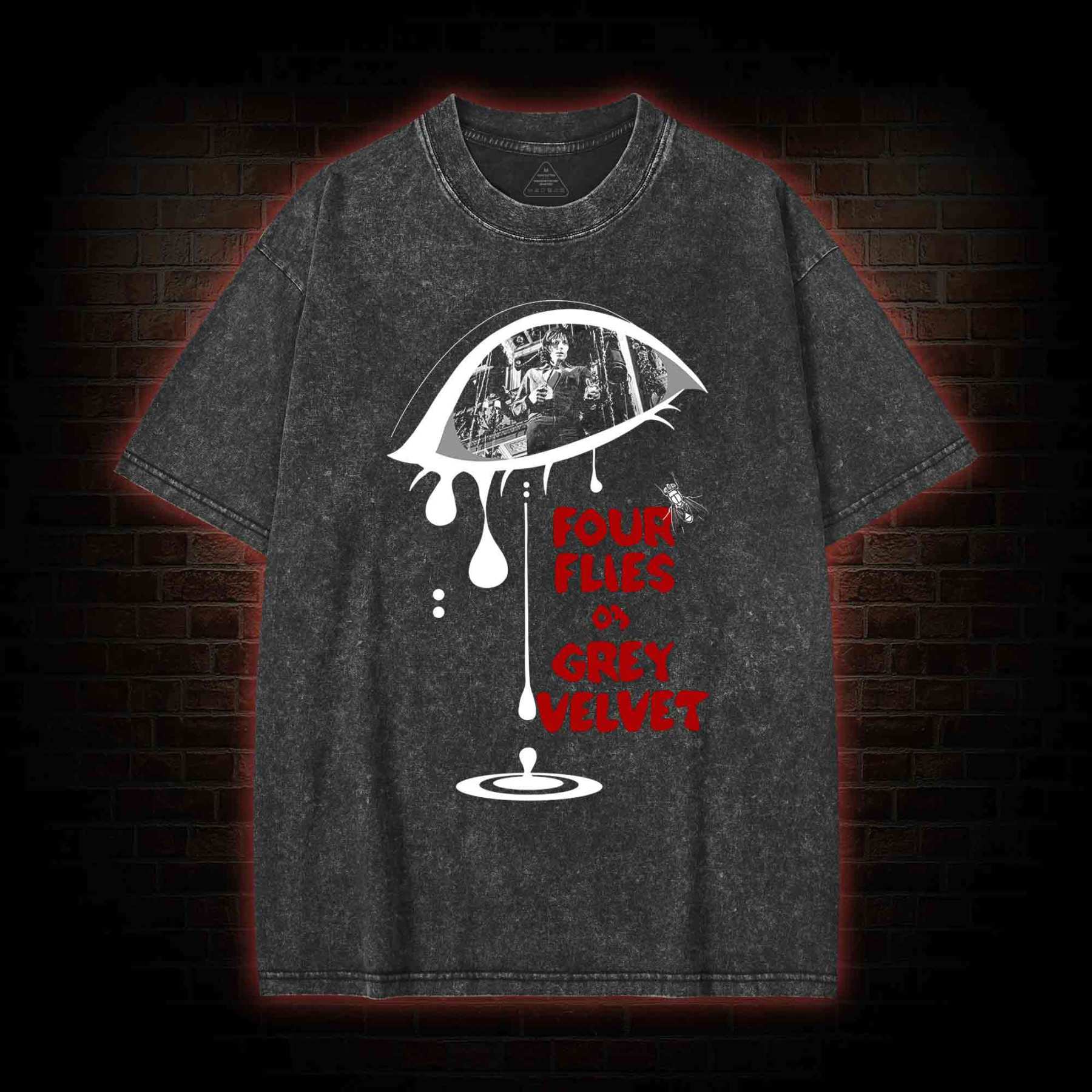 Four Flies Washed T-shirt