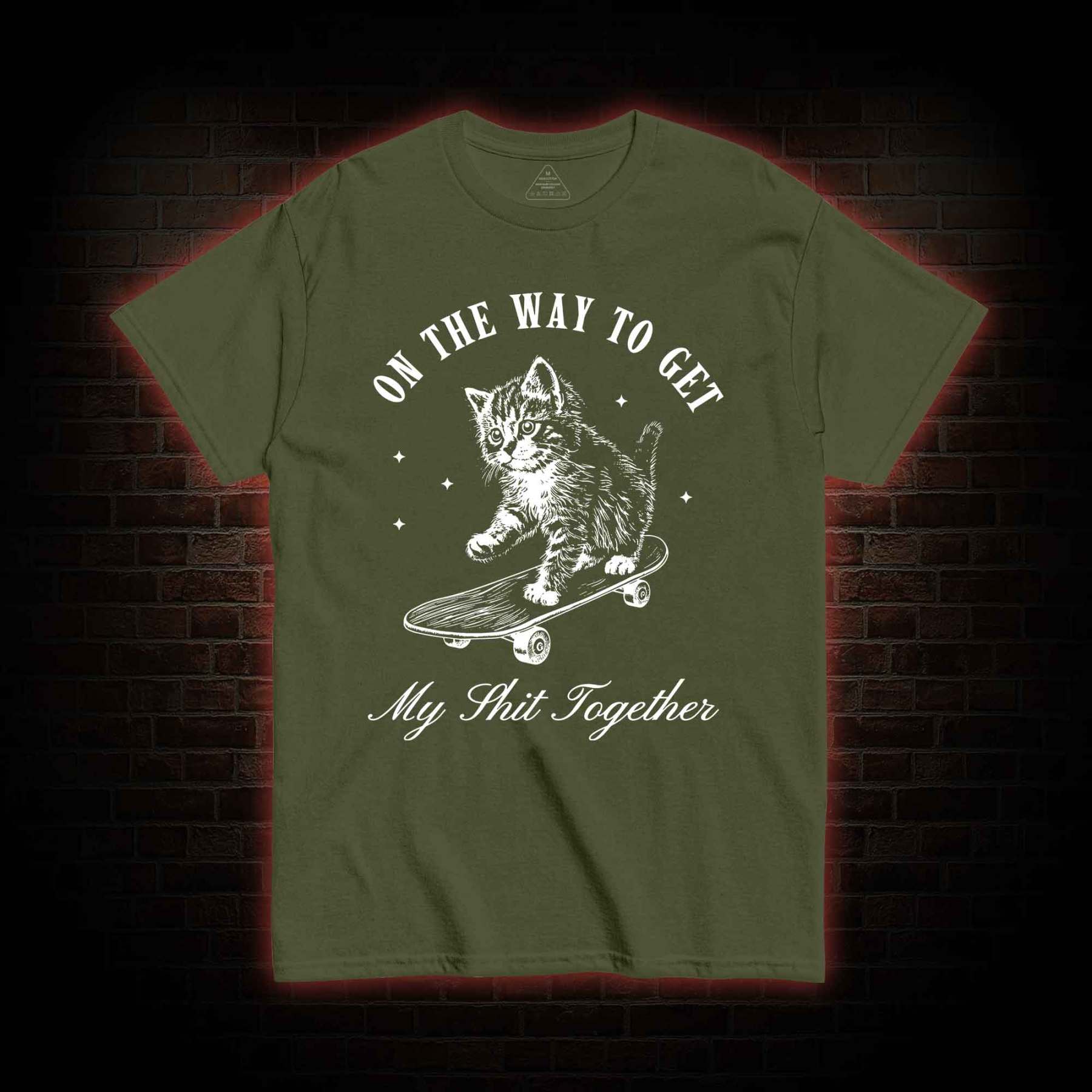On My Way Cat T-shirt