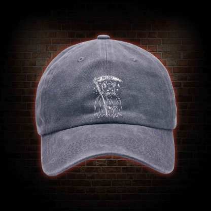 Death Meow Washed Vintage Baseball Cap