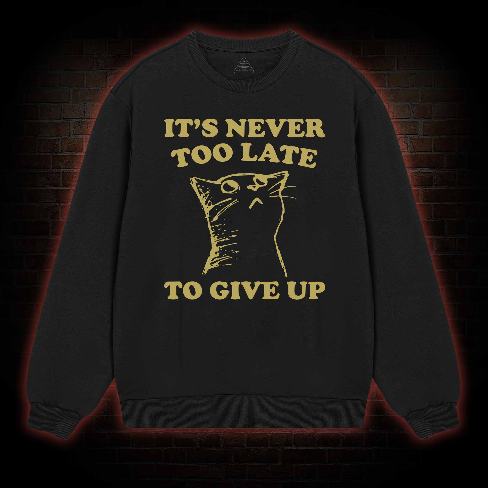 It's Never Too Late To Give Up Sweatshirt
