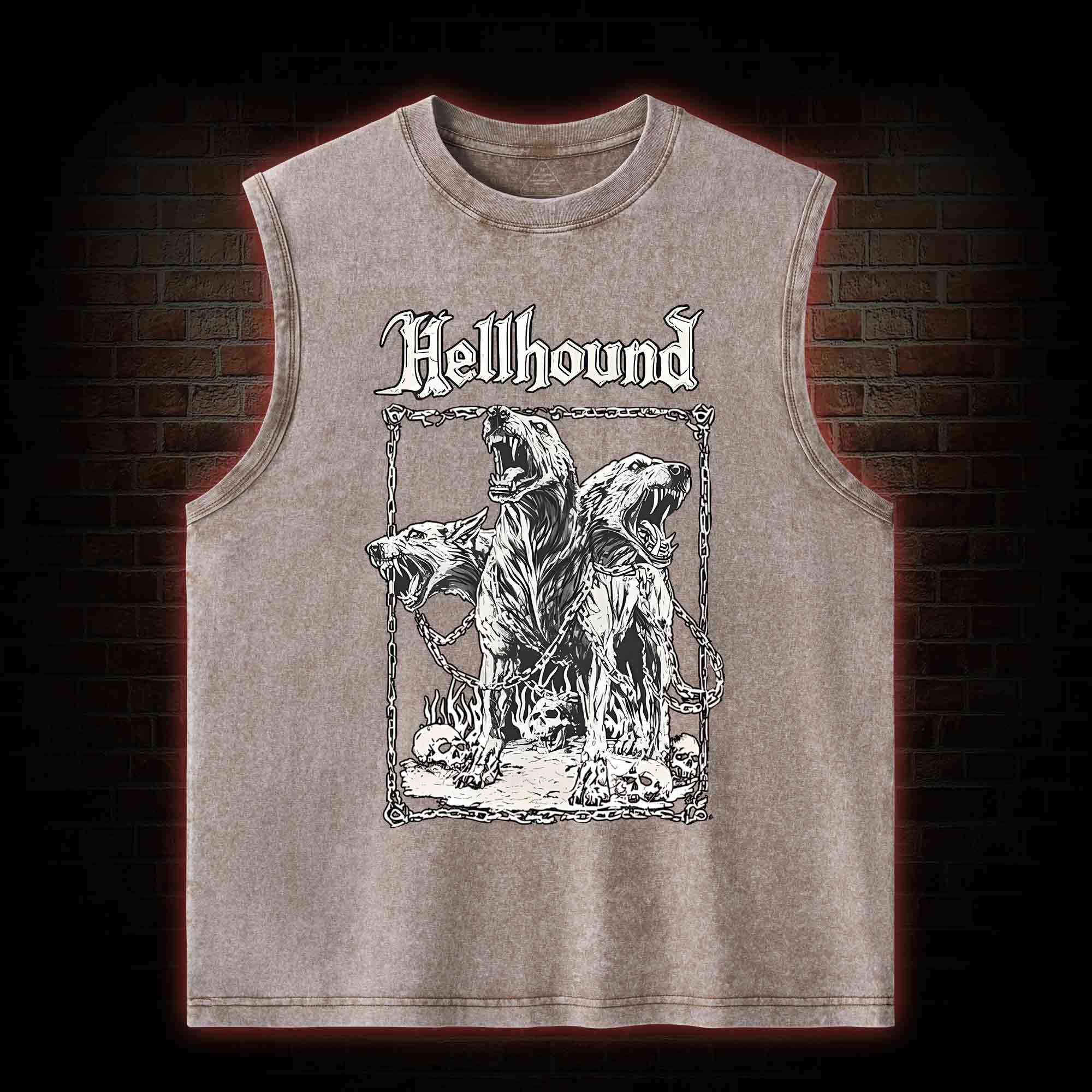 Hell Hound Cerberus Washed Tank Top