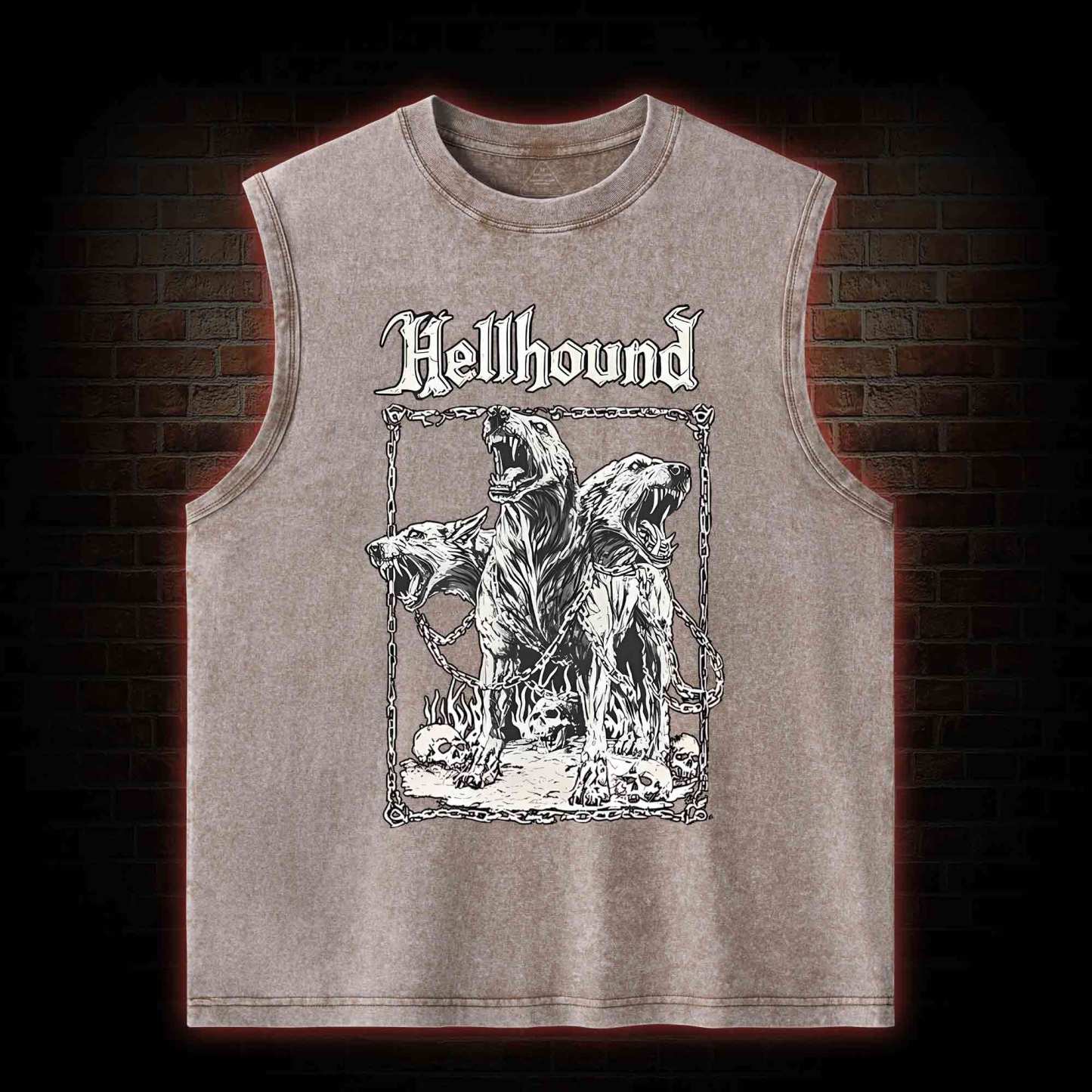 Hell Hound Cerberus Washed Tank Top