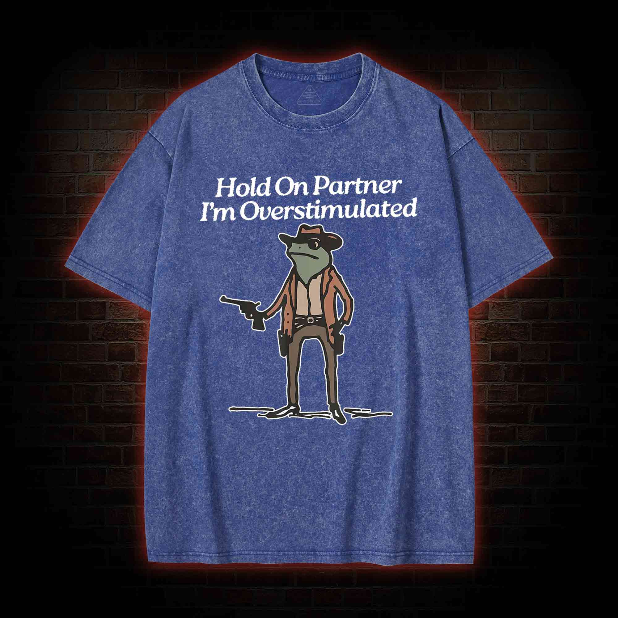 Hold on Partner  Washed T-shirt