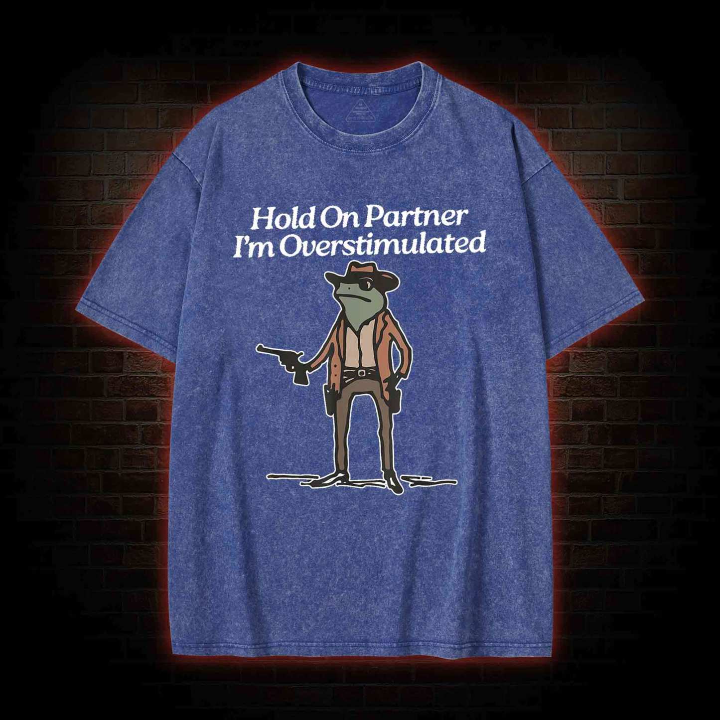 Hold on Partner  Washed T-shirt