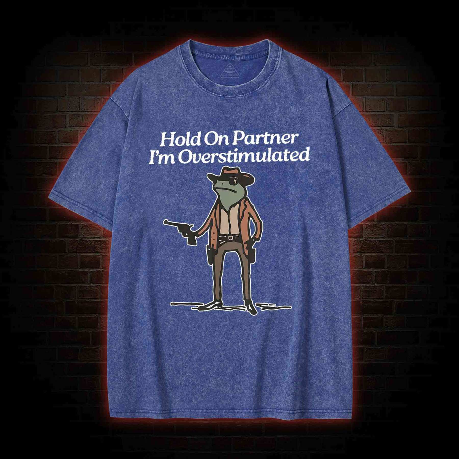 Hold on Partner  Washed T-shirt